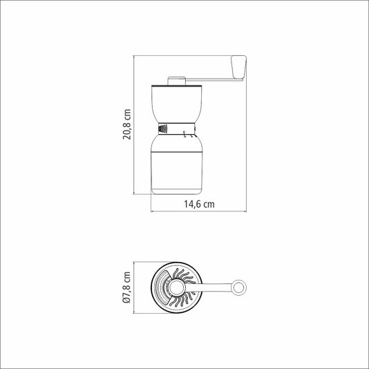 Moedor de Café Compacto em Plástico ABS com Moinho em Cerâmica Tramontina 