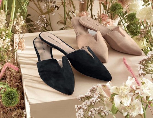 Mule Nobuck Tamanho 37 Nero Trussardi
