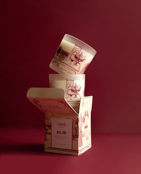 Kit Difusor De Perfume E Vela Perfumada Especial De Natal Lenvie