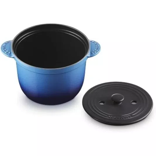 Panela de Arroz com Tampa Interna Le Creuset Azure Blue 18 cm
