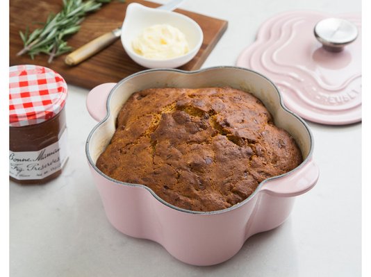 Panela de Flor Tradicional Pegador em Inox Le Creuset Chiffon Pink 20 cm