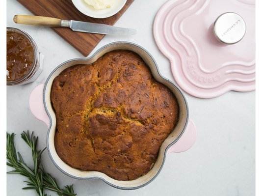 Panela de Flor Tradicional Pegador em Inox Le Creuset Chiffon Pink 20 cm