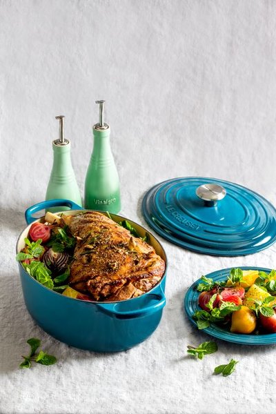 Panela Oval Le Creuset Signature Azul Caribe 31 cm