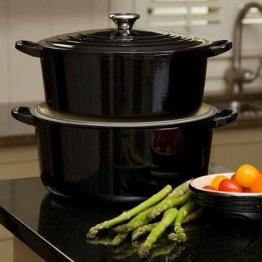 Panela Oval Le Creuset Signature Black Onix 31 cm