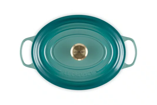 Panela Oval Signature Le Creuset Bleu Riviera 31 cm