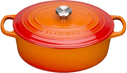 Panela Oval Signature Le Creuset Laranja 27 cm