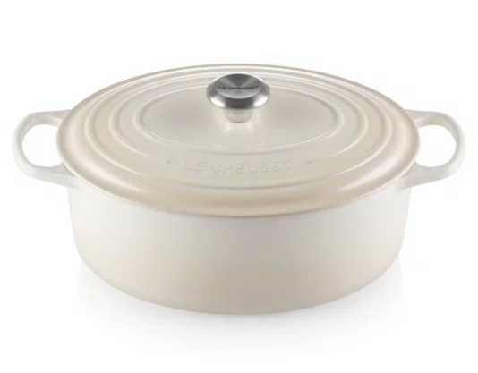 Panela Oval Signature Le Creuset Meringue 35 cm