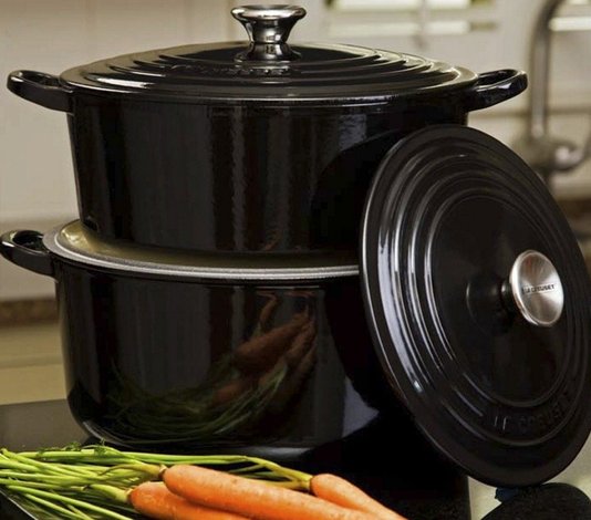 Panela Redonda Le Creuset Signature Black Onix 22 cm