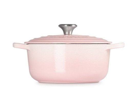 Panela Redonda Signature Le Creuset Shell Pink 22 cm