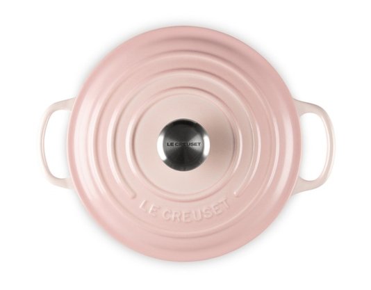 Panela Redonda Signature Le Creuset Shell Pink 22 cm