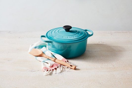 Panela Redonda Signature Le Creuset Azul Caribe 22 cm
