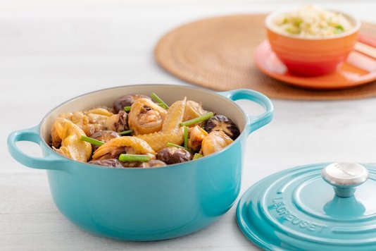 Panela Redonda Signature Le Creuset Azul Caribe 22 cm