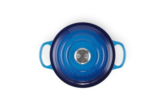 Panela Redonda Signature Le Creuset Azure Blue 18 cm