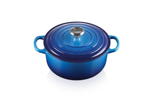 Panela Redonda Signature Le Creuset Azure Blue 20 cm