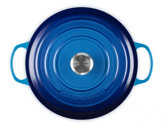 Panela Redonda Signature Le Creuset Azure Blue 28cm