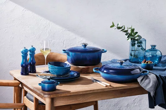 Panela Redonda Signature Le Creuset Azure Blue 30 cm