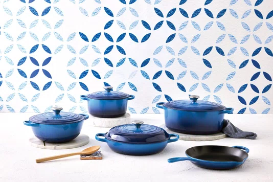 Panela Redonda Signature Le Creuset Azure Blue 30 cm