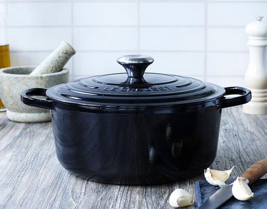 Panela Redonda Signature Le Creuset Black Onix 24cm