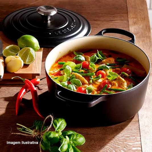 Panela Redonda Signature Le Creuset Black Onix 28 cm