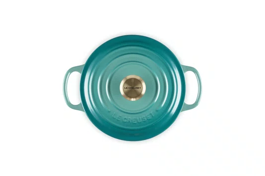 Panela Redonda Signature Le Creuset Bleu Riviera 18 cm