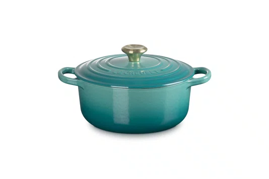 Panela Redonda Signature Le Creuset Bleu Riviera 22 cm