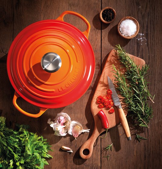 Panela Redonda Signature Le Creuset Laranja 18 cm