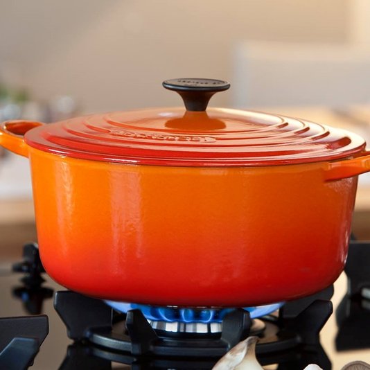 Panela Redonda Signature Le Creuset Laranja 22 cm