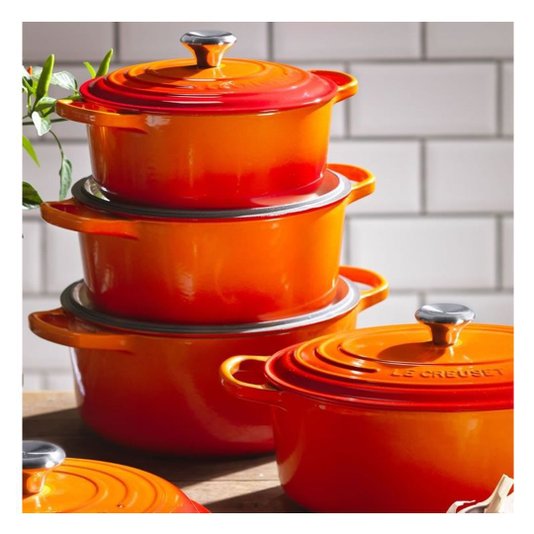 Panela Redonda Signature Le Creuset Laranja 28 cm