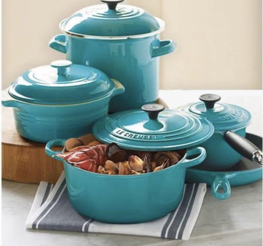 Panela Stock Pot Le Creuset Azul Caribe 22 Cm
