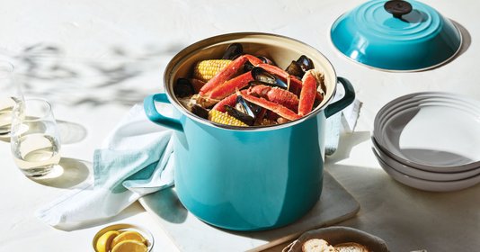 Panela Stock Pot Le Creuset Azul Caribe 22 Cm