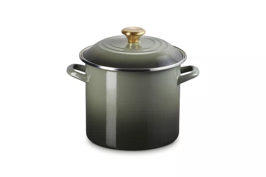 Panela Stock Pot Pegador Dourado Le Creuset Thyme 22 cm