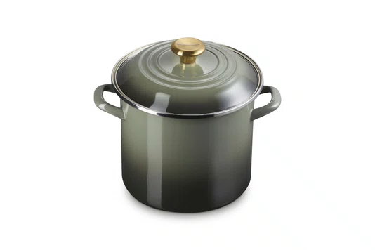 Panela Stock Pot Pegador Dourado Le Creuset Thyme 22 cm