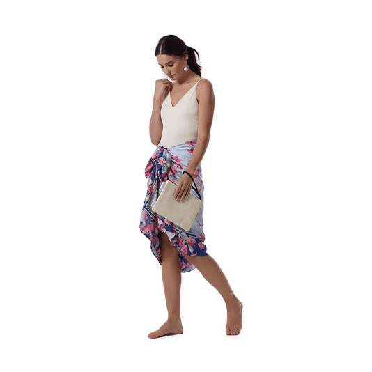 Pareo Viscose Bouganville Trussardi Estampado 1,38m x 1,58m