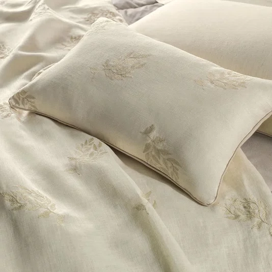Peseira Silvestre Linho Karsten Off White 0,70 x 2,20 m