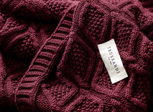 Peseira Tricot 100% Algodão Armeni Trussardi Vino 80 x 220 cm
