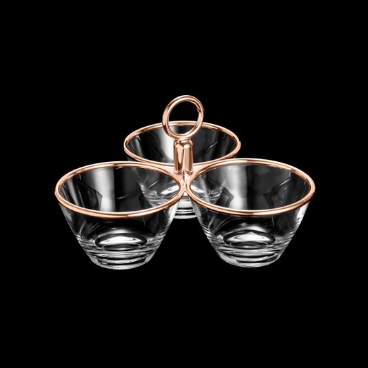 Pestisqueira de Vidro Tripla Planet Rose Rojemac 24X11,5X17 