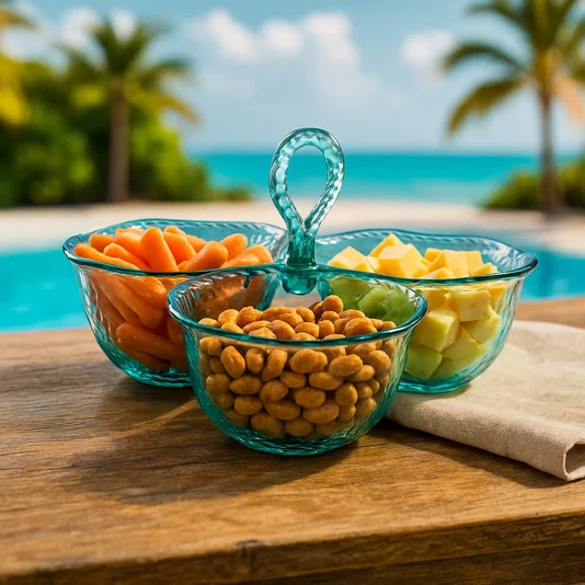 Petisqueira Acrílico Bubbles Entrecasa 25 cm