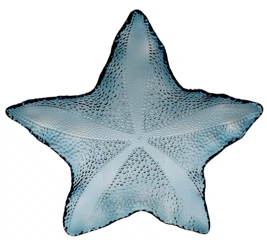Petisqueira Acrílico Grande Estrela Azul 37 cm