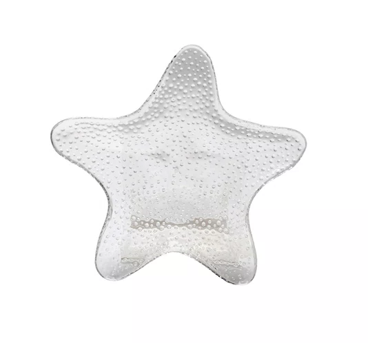 Petisqueira Acrílico Pequena Estrela Transparente 20 cm