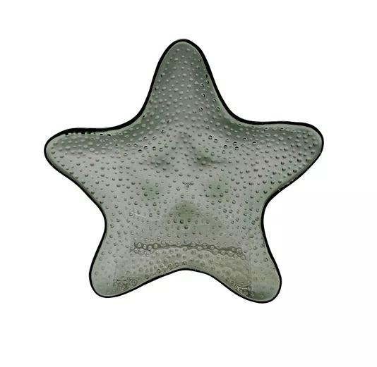 Petisqueira Acrílico Pequena Estrela Verde 20 cm