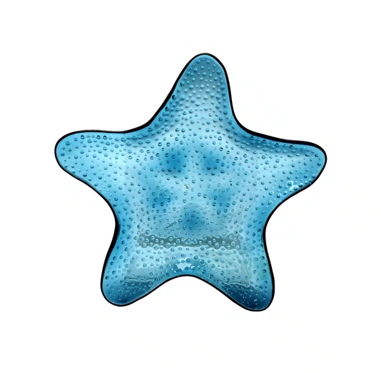 Petisqueira Pequena Acrílico Estrela Azul 20 cm