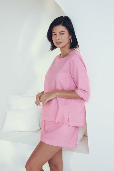 Pijama Curto M Lucelli Trussardi Rosa Gelato