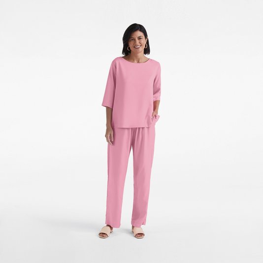 Pijama Longo G Lucelli Trussardi Rosa Gelato