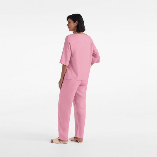 Pijama Longo G Lucelli Trussardi Rosa Gelato