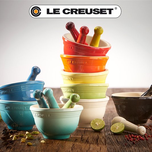 Pilão com Macerador Le Creuset Vermelho 300 ml