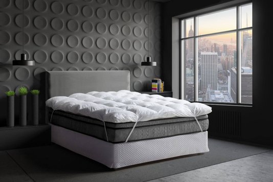 Pillow Top Super King Percal 250 Fios Fibras Siliconadas Plumasul