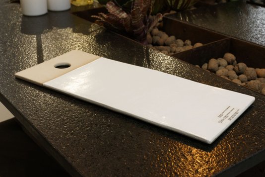 Placa de Listras Retangular GMA Branco 40 x 15 cm