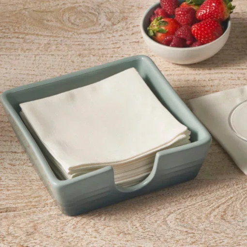 Porta Guardanapo em Cerâmica Signature Le Creuset Sea Salt 15 cm