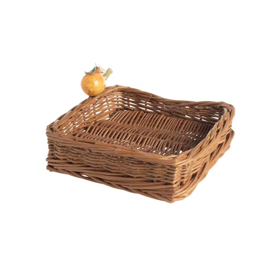 Porta Guardanapo em Vime Natural com Laranja Sweet Home Decor