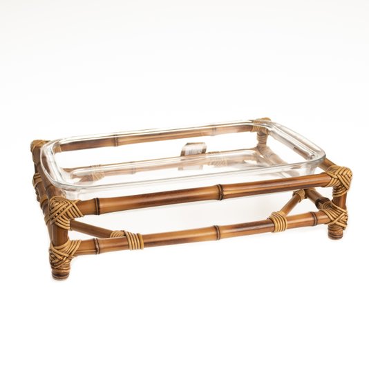 Porta Pirex Retangular Bambu Natural G Sweet Home Decor